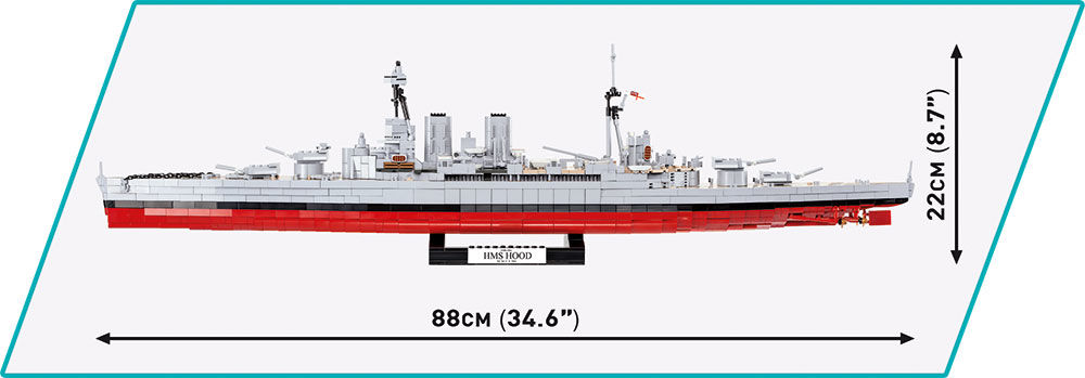 KLOCKI COBI HC WWII 4830 STATEK HMS HOOD 2613 KL.